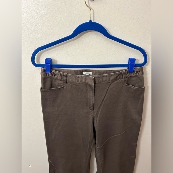 J. Jill Womens Cotton Mid Rise Full Zip Wide Leg Front Back Pocket Pants Size 10 - Picture 5 of 13